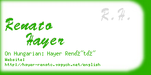 renato hayer business card